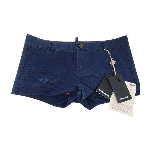 Authentic DSQUARED2 sexy Short shorts mod.S72MU0238 size 40 EUR Distressed Navy